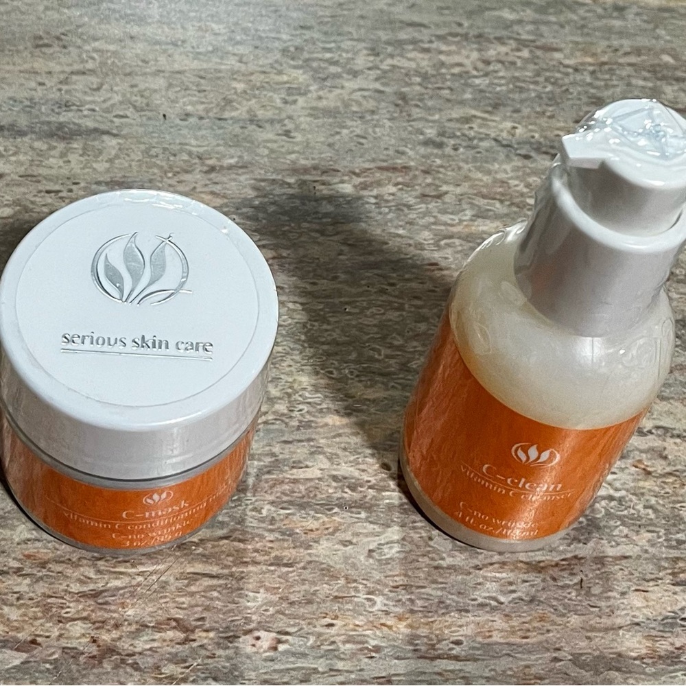 New Bundle of Serious Skin Care Vitamin C no wrinkle cleanser & mask